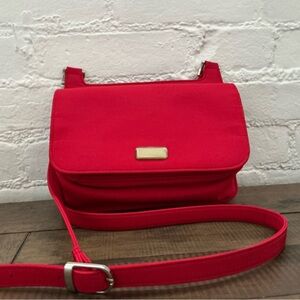 Kathy Ireland Red Crossbody Bag Purse Functional Travel Practical Casual